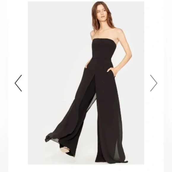 Halston Black Jumpsuit - Picture 1 of 8